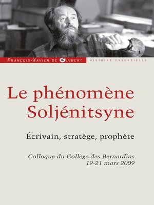 cover image of Le phénomène Soljénitsyne